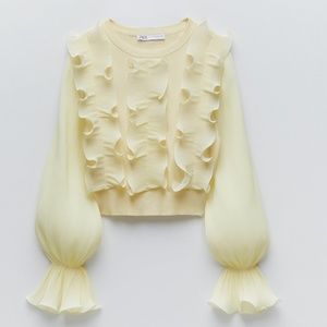 Ruffled Knit Top
